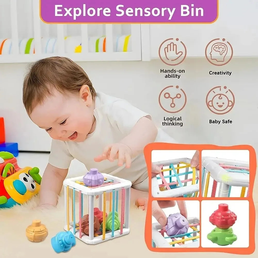 Montessori-Inspired Stackable Pull Blocks for Sensory Development in Infants Aged 6-18 Months