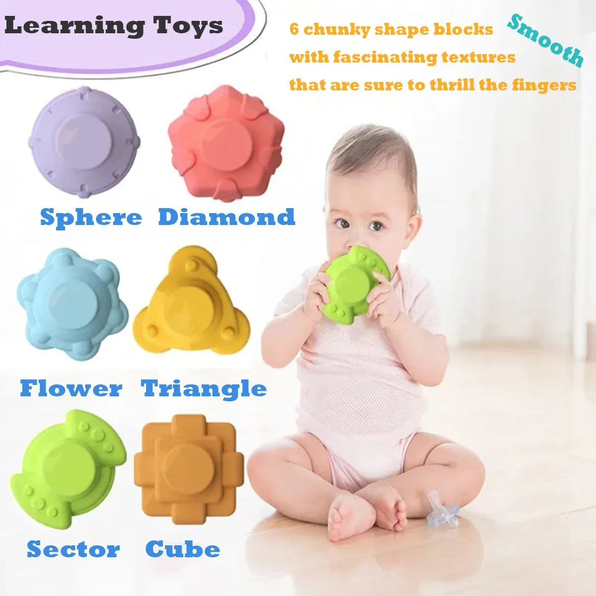 Montessori-Inspired Stackable Pull Blocks for Sensory Development in Infants Aged 6-18 Months