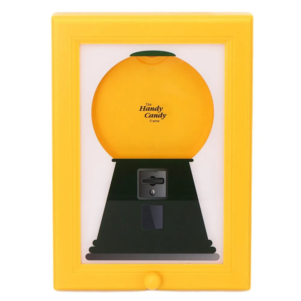Elegant Candy Dispenser and Picture Frame with Easy Restock, Moisture-Proof Design, and Dust-Proof Rotating Features