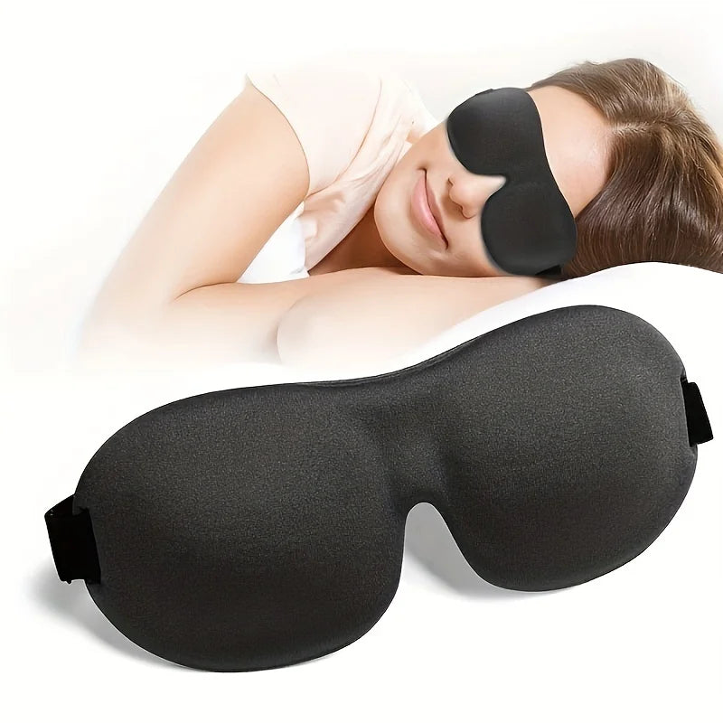 3D Contoured Sleep Mask - Complete Light Blocking Eye Mask Made from Ultra-Soft, Skin-Friendly Material for Optimal Comfort During Rest, Travel, and Yoga